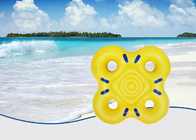 El tubo de la piscina de la persona de la playa 4 flota los muebles al aire libre inflables amarillos del PVC proveedor