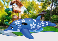 El juguete inflado grande colorido de la piscina del diseño del delfín de la aduana del PVC de la natación del flotador inflable al aire libre del bebé relaja la cama de aire proveedor