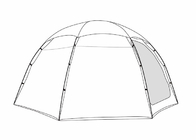 Tienda de campamento al aire libre de polipaño impermeable octogonal con palo de marco de aluminio 4*4*2.4M proveedor