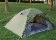 210*110CM Doble capa al aire libre refugio de campamento verde PU recubierto 190T tienda de trekking proveedor