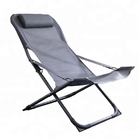 Salón plegable Chaise For Lawn Deck de la playa del marco de aluminio de Grey Folding Beach Lounge Chair proveedor