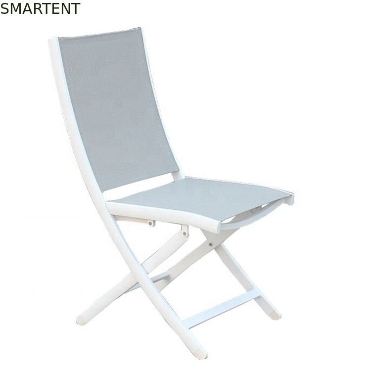PVC plegable blanco europeo Mesh Back Aluminum Frame del sillón de la playa proveedor