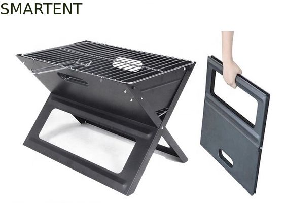 Comprar Prensa de sacador que acampa fresca de acero negra que sella la parrilla de los 45cm Dia Portable Folding Charcoal Barbecue Fabricación en línea