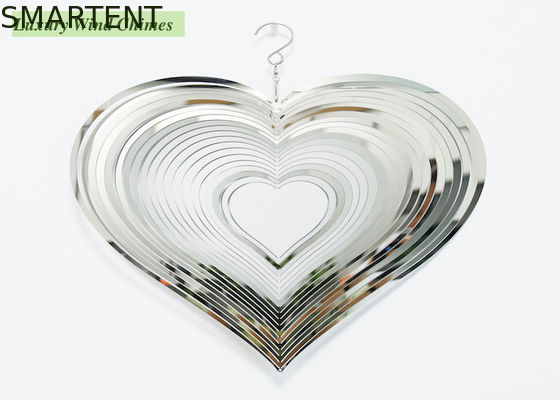 Comprar Hilandero de acero inoxidable de plata del viento del hilandero 0.5m m del viento del metal de la forma del corazón Fabricación en línea