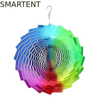 Comprar Hilandero de acero impreso ULTRAVIOLETA coloreado multi del viento del jardín los 30*30cm Fabricación en línea
