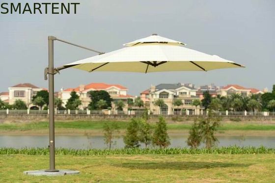 comprar base del granito del paraguas los 3.5M Cantilever Parasol Heavy de la sombrilla de la playa del poliéster 250g Fabricación en línea