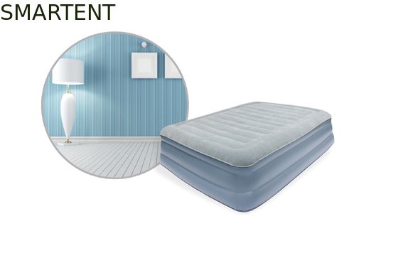 Comprar La reina inflable del colchón de aire del tamaño gemelo de lujo azul claro clasifica los muebles al aire libre inflables Fabricación en línea