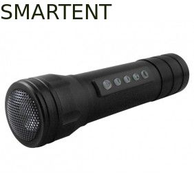 Comprar reproductor Mp3 ultraligero de la linterna de la antorcha de la música LED del negro que hace excursionismo que acampa 5V Fabricación en línea