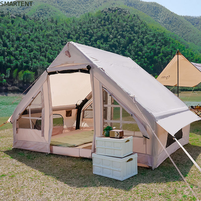 Tiendas de campamento al aire libre Tienda inflable a prueba de lluvia de algodón beige espeso para campamento familiar y aventuras al aire libre proveedor
