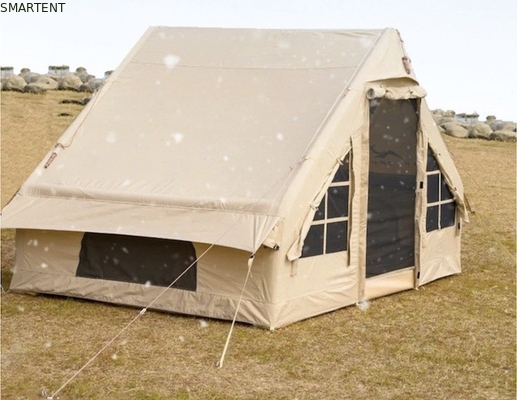 Tiendas de campamento al aire libre Tienda inflable a prueba de lluvia de algodón beige espeso para campamento familiar y aventuras al aire libre proveedor