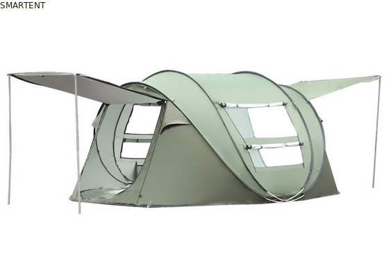 Ventana de pantalla panorámica transpirable verde 190T PU Revestida con poliéster tienda de campamento pop up para actividades al aire libre proveedor