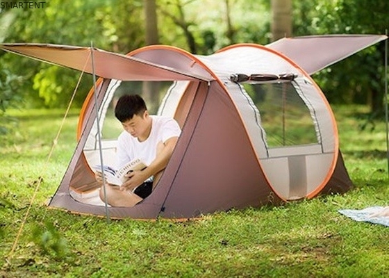 Ventana de pantalla panorámica transpirable verde 190T PU Revestida con poliéster tienda de campamento pop up para actividades al aire libre proveedor