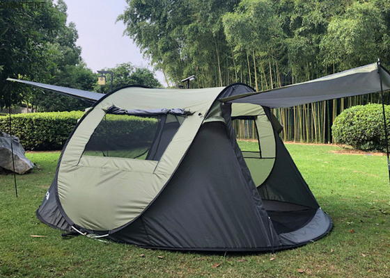 Ventana de pantalla panorámica transpirable verde 190T PU Revestida con poliéster tienda de campamento pop up para actividades al aire libre proveedor