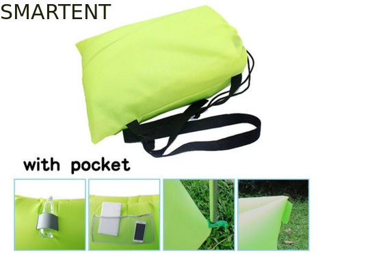 Comprar Neón de exterior impermeable Ripstop de nylon 260x70cm bolsas de dormir de montaña playa inflables sofá de aire flojo Fabricación en línea