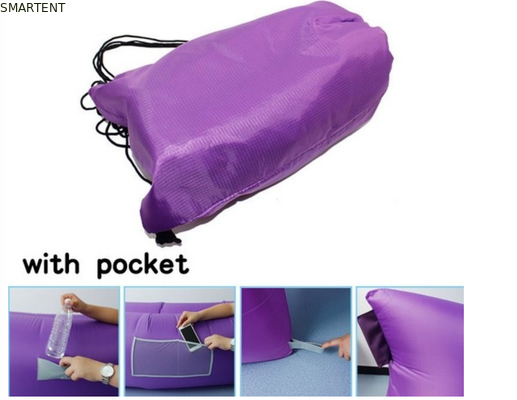 Neón de exterior impermeable Ripstop de nylon 260x70cm bolsas de dormir de montaña playa inflables sofá de aire flojo proveedor