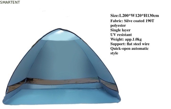 Tienda de acampada automática para exteriores 200 X 120 X 130CM 190T Toldo de playa de poliéster proveedor