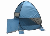 200x165x130CM 190T Poliéster Pop Up Beach Tent Blue Outdoor Camping Sun Shade proveedor