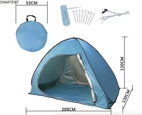 Tiendas de campamento automáticas abiertas rápidamente personalizadas con cubierta plateada de poliéster proveedor