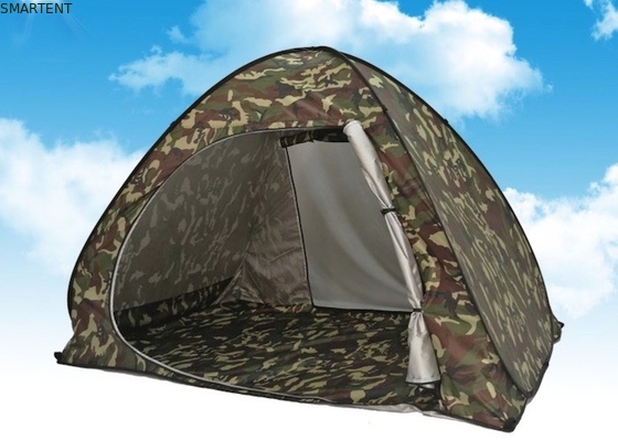 Tiendas de campamento automáticas abiertas rápidamente personalizadas con cubierta plateada de poliéster proveedor