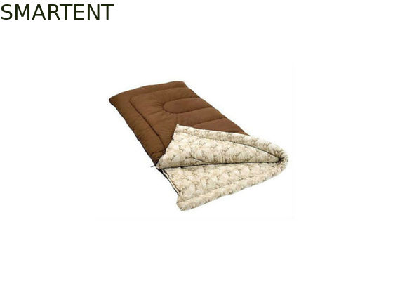 Comprar Envase de franela marrón rectangular envase de polipaño marrón de montaña bolsas de dormir para uso único Fabricación en línea