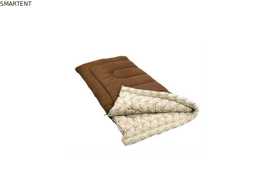 Envase de franela marrón rectangular envase de polipaño marrón de montaña bolsas de dormir para uso único proveedor