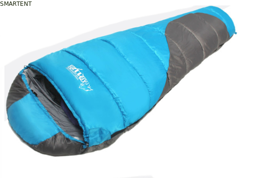 Polyester de doble color revestido 210T 215 * 75CM 90% de pato hacia abajo llenando bolsas de dormir de montaña cálido resistente al viento relaja bolso de cierre proveedor
