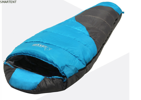 Polyester de doble color revestido 210T 215 * 75CM 90% de pato hacia abajo llenando bolsas de dormir de montaña cálido resistente al viento relaja bolso de cierre proveedor
