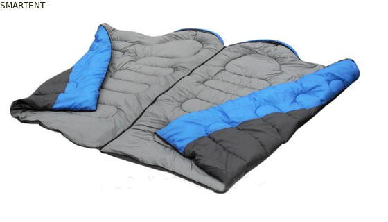 215 * 78CM de doble color exterior impermeable a agua 190T poliéster relleno de fibra hueca clásico dos personas en un saco de dormir proveedor