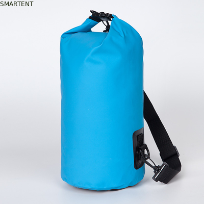 18 * 40CM PVC azul de lonas bolso seco sello camping rafting de playa a bordo bolso de tubo a prueba de agua ligero 5L - 30L con correa proveedor