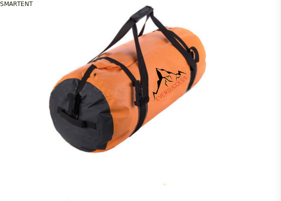 Bolsas de viaje impermeables de color naranja de 60L 600D bolsas deportivas con bolso de bolsillo proveedor