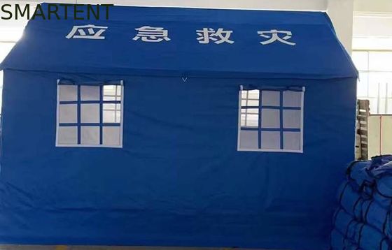 Comprar El poliéster azul al aire libre Oxford de los 2x3M Disaster Relief Tent pintó el toldo de acero del tubo Fabricación en línea