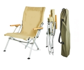 Altos apoyabrazos de bambú de aluminio traseros de la silla 1680D del Recliner del lobo marino del plegamiento compacto portátil proveedor