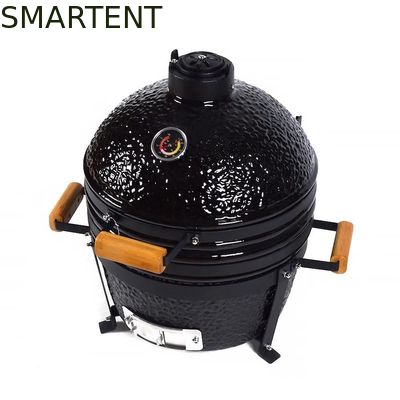 Comprar Pulgada de cerámica negra Mini Tabletop superior de la parrilla 16 del carbón de leña de Kamado Fabricación en línea