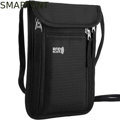 Comprar El viaje impermeable de encargo empaqueta el tenedor del pasaporte del bloqueo de RFID de la cartera del cuello con la correa para el hombro Fabricación en línea