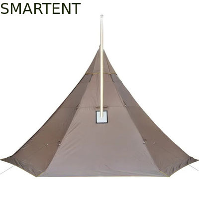 Comprar 70D Ripstop Polyester Tienda de campamento al aire libre A prueba de viento Cobertura de doble capa con estufa Fabricación en línea