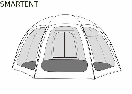 Comprar Tienda de campamento al aire libre de polipaño impermeable octogonal con palo de marco de aluminio 4*4*2.4M Fabricación en línea