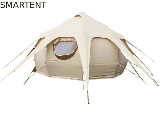 Comprar Impermeable 3000MM Revestido 285G de color beige de algodón al aire libre Lotus Tiendas de campamento 5 * 5 * 3M Fabricación en línea