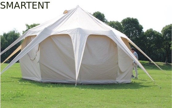 Impermeable 3000MM Revestido 285G de color beige de algodón al aire libre Lotus Tiendas de campamento 5 * 5 * 3M proveedor