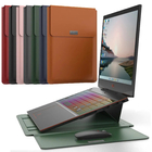 Moderno de lujo de diseño delgado multifuncional bolsas de manga de PC portátil de PU para portátil de 13' cerradura de velcro proveedor