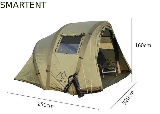 Comprar 2 personas refugio de pesca impermeable 210D Oxford carpas inflables de campamento 320 * 250 * 160CM Fabricación en línea