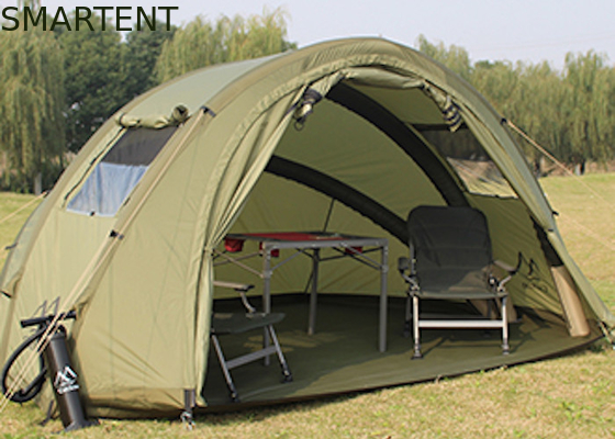 2 personas refugio de pesca impermeable 210D Oxford carpas inflables de campamento 320 * 250 * 160CM proveedor