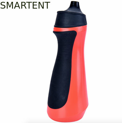 Comprar el plástico rojo de las botellas de agua del entrenamiento 600ml no desliza el frasco de consumición BPA 8.9X8.8X23.7 libre cm Fabricación en línea