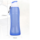 Botella plegable azul de los deportes del silicón de las botellas de agua 500ML del entrenamiento proveedor