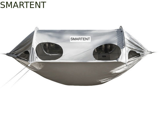 Comprar 270*140CM 210T Poliéster revestido de plata Capsula espacial diseño de acampada al aire libre hamaca Mosquito a prueba de protección solar Fabricación en línea