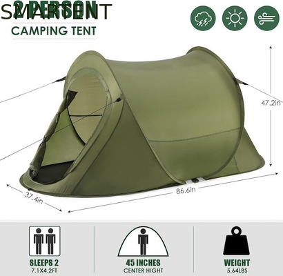 Tiendas de campamento portátiles ligeras y versátiles para 2 personas para acampar, toldos de playa y actividades al aire libre proveedor