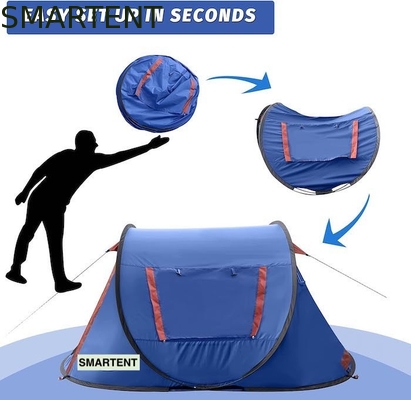 7.2FT*4.5FT*40Inch fácil de configurar para 2 personas azul impermeable poliéster pop up tienda de campamento con ventanas de malla ventilada proveedor