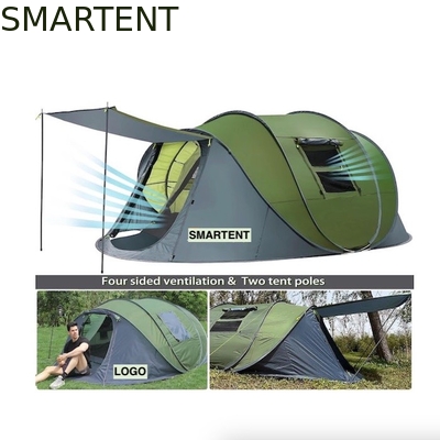 Tienda de campamento de 4 a 6 personas con puertas dobles y ventanas de malla de ventilación proveedor