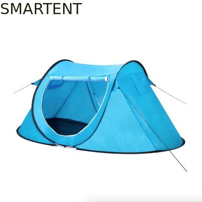 Comprar 86.6*37.4*47.2 pulgadas Blue Pop Up Camping Tent con ventanilla de malla de capacidad para 2 personas Diseño a prueba de agua Fabricación en línea