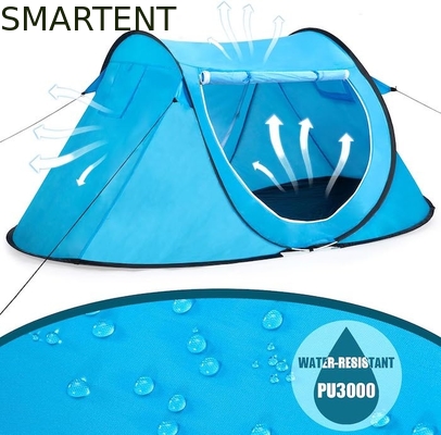 86.6*37.4*47.2 pulgadas Blue Pop Up Camping Tent con ventanilla de malla de capacidad para 2 personas Diseño a prueba de agua proveedor
