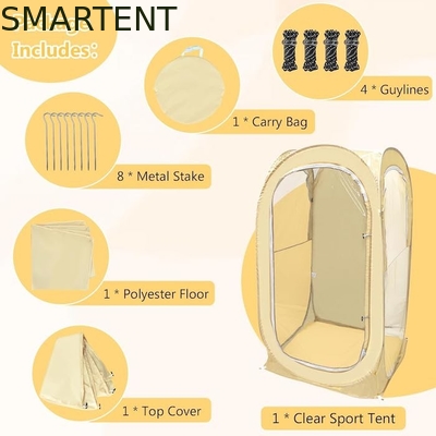 35*35*60 pulgadas Beige impermeable a los rayos UV Protegido Pop Up Tiendas Deportivas Con Fácil Instalación Incluye Carrying Bolsa de estacas Cuerdas proveedor